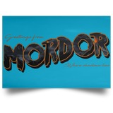 Housewares Turquoise / 18" x 12" Greetings From Mordor Landscape Poster