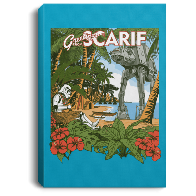 Housewares Turquoise / 8" x 12" Greetings from Scarif Premium Portrait Canvas