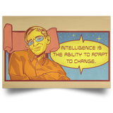 Housewares Tan / 18" x 12" HAWKING intelligance Landscape Poster