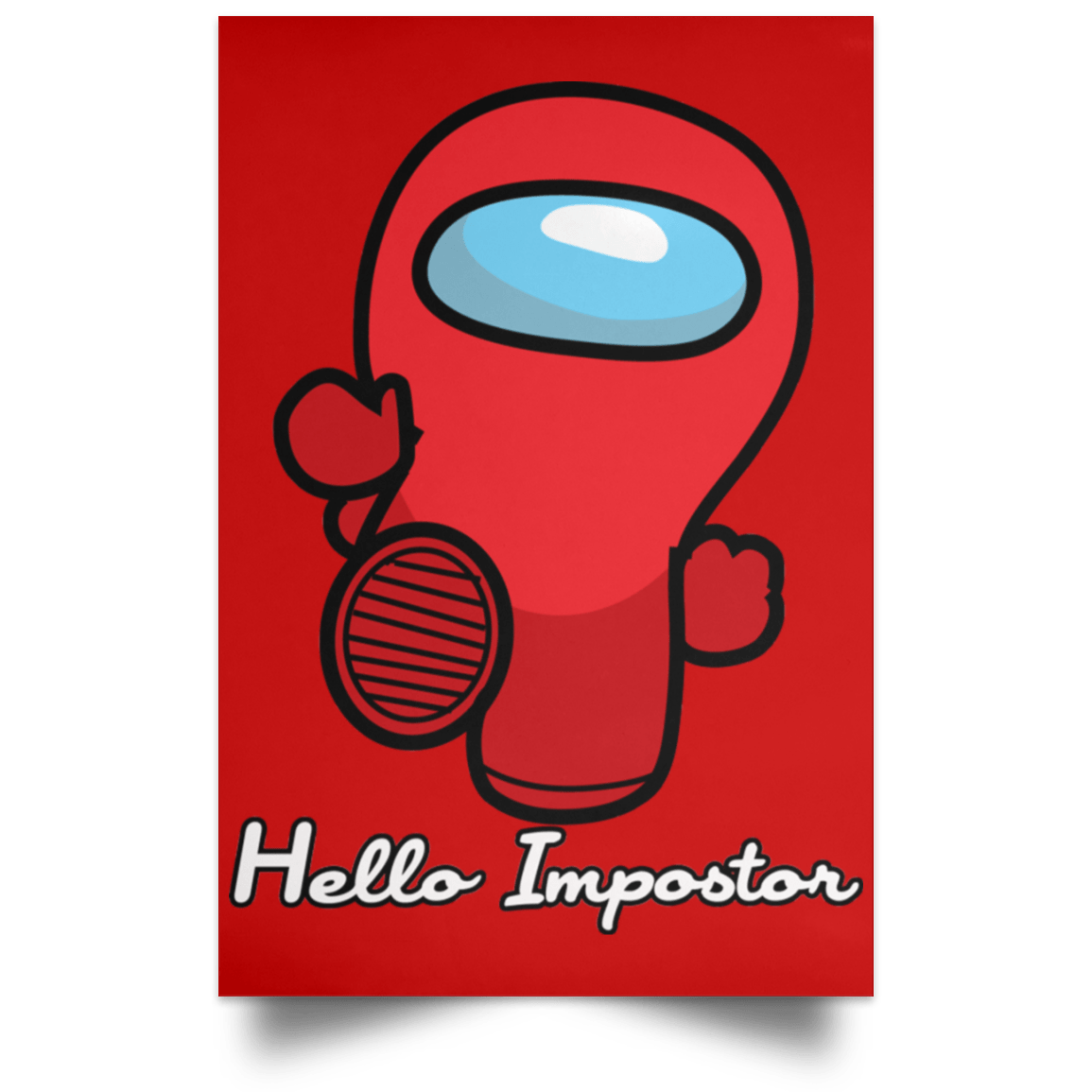 Housewares Red / 12" x 18" Hello Impostor Portrait Poster