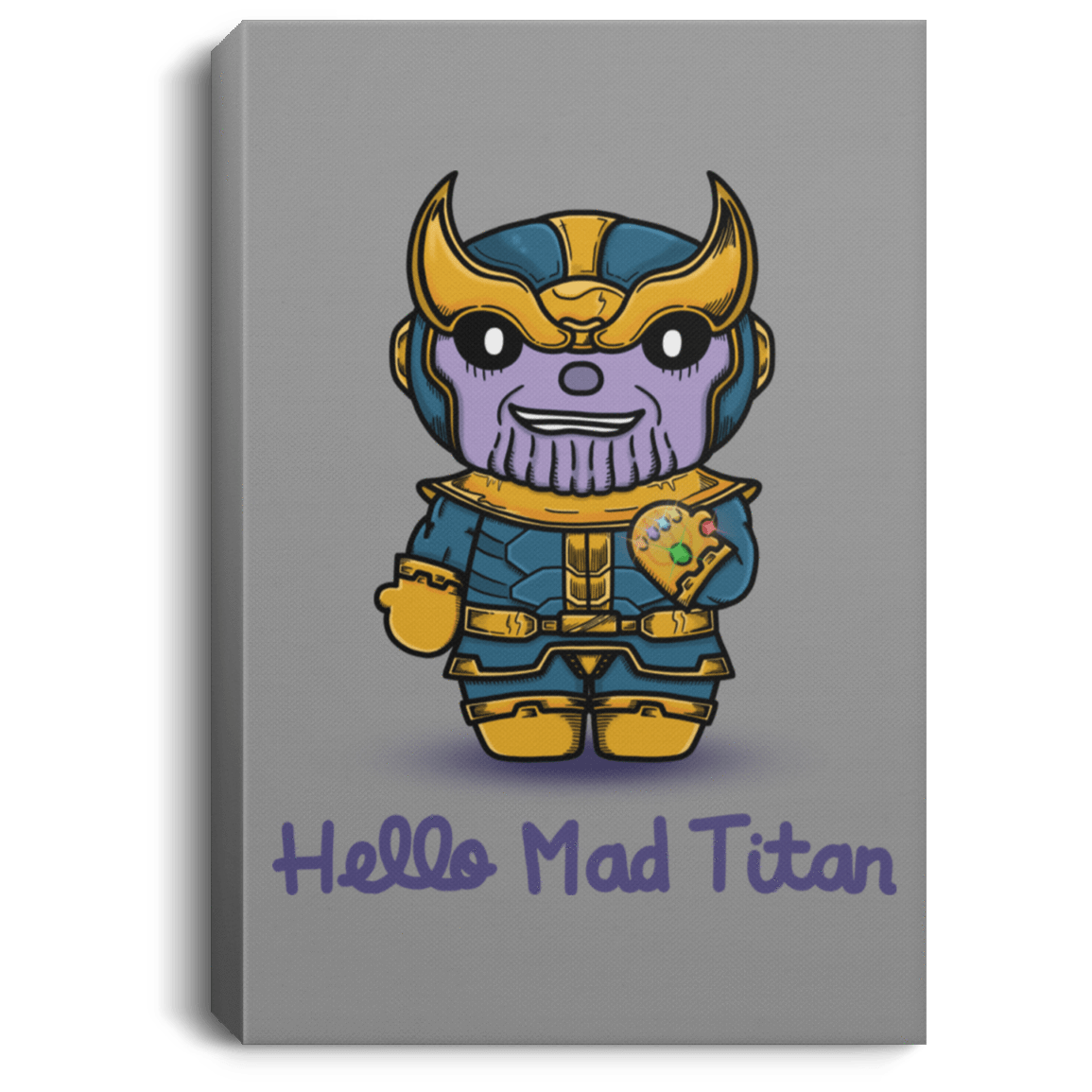 Housewares Gray / 8" x 12" Hello Mad Titan Premium Portrait Canvas