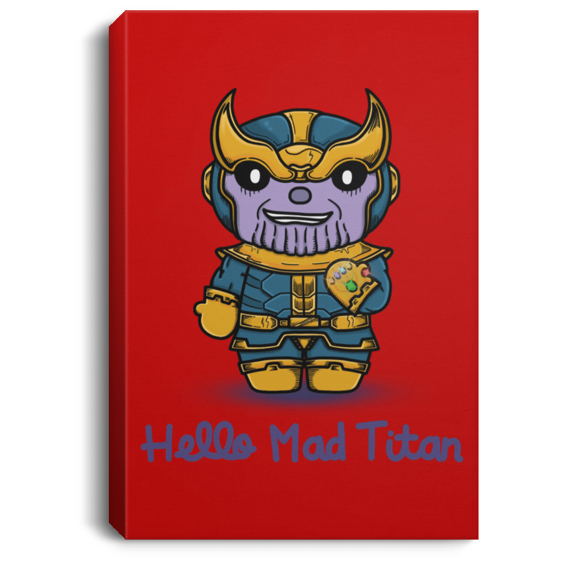 Housewares Red / 8" x 12" Hello Mad Titan Premium Portrait Canvas