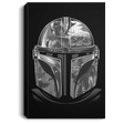Housewares Black / 8" x 12" Helmet Mandalorian Premium Portrait Canvas