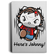 Housewares White / 8" x 12" Heres Johnny Kitty Premium Portrait Canvas