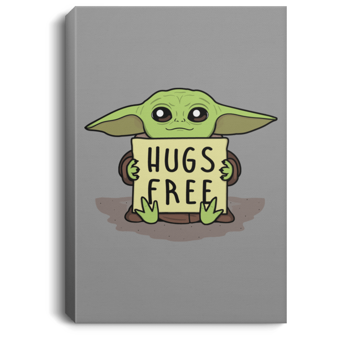 Housewares Gray / 8" x 12" Hugs Free Premium Portrait Canvas