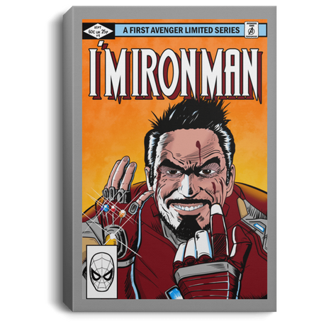 Housewares Gray / 8" x 12" I Am Ironman Premium Portrait Canvas