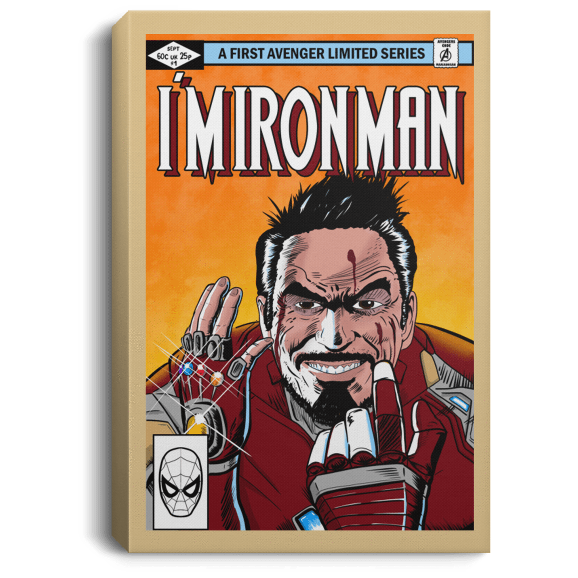 Housewares Tan / 8" x 12" I Am Ironman Premium Portrait Canvas
