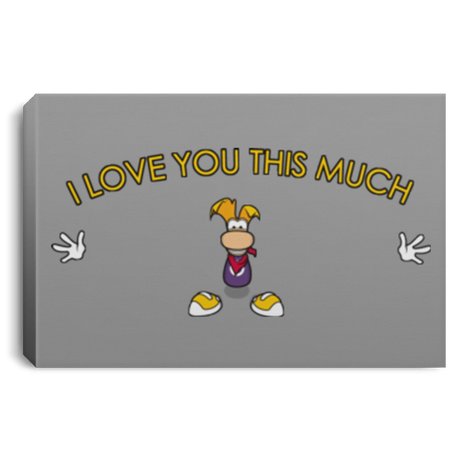 Housewares Gray / 12" x 8" I Love You This Much Premium Landscape Canvas