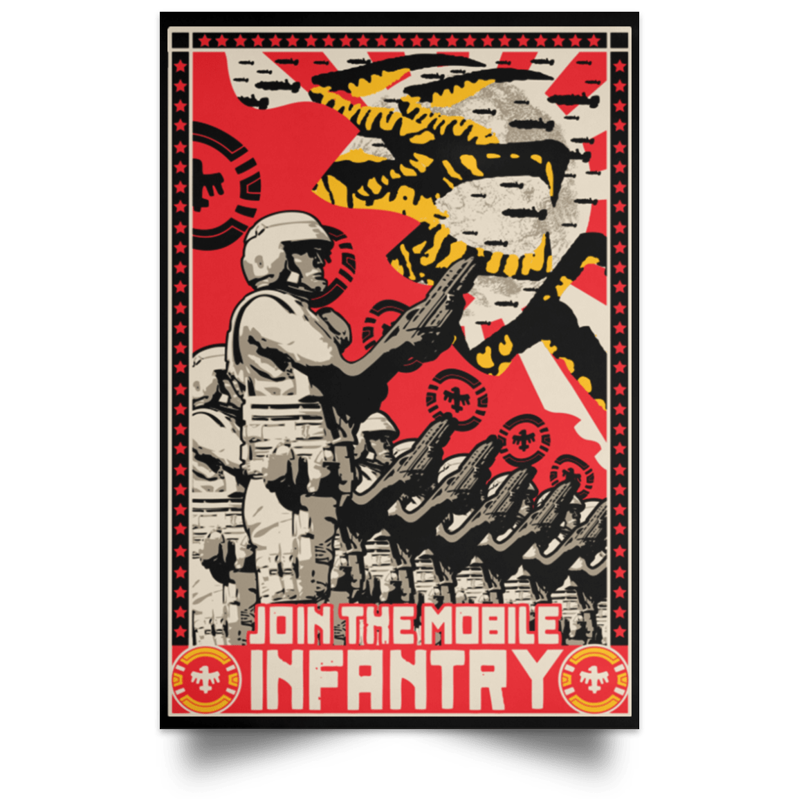 Housewares Black / 12" x 18" Join The Mobile Infantry Portrait Poster