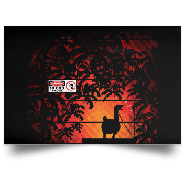 Housewares Black / 18" x 12" Jurassic Goose Landscape Poster