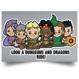Housewares Grey / 18" x 12" Lil Dungeons and Dragons Landscape Poster