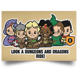 Housewares Tan / 18" x 12" Lil Dungeons and Dragons Landscape Poster