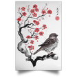 Housewares White / 12" x 18" Little Sparrow sumi-e Portrait Poster