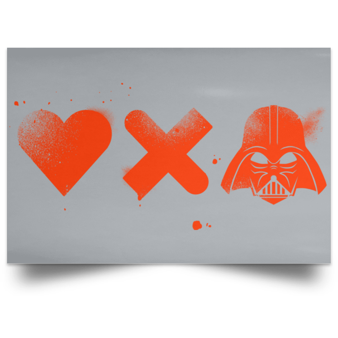 Housewares Grey / 18" x 12" Love Darth Landscape Poster