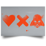 Housewares Grey / 18" x 12" Love Darth Landscape Poster