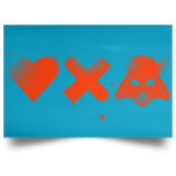 Housewares Turquoise / 18" x 12" Love Darth Landscape Poster