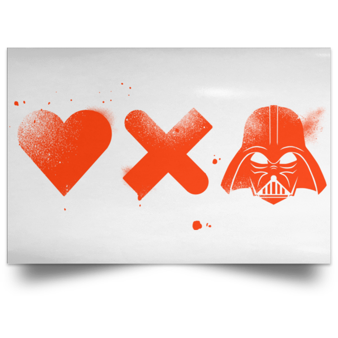 Housewares White / 18" x 12" Love Darth Landscape Poster