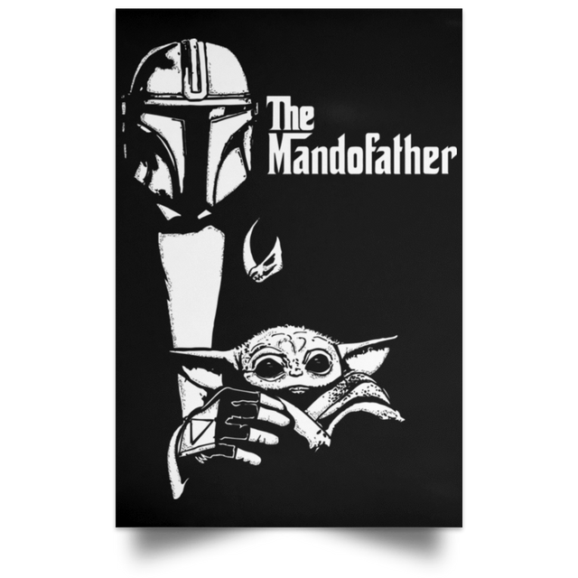 Housewares Black / 12" x 18" Mando Father Portrait Poster
