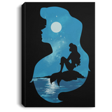 Housewares Black / 8" x 12" Mermaid Portrait Premium Portrait Canvas