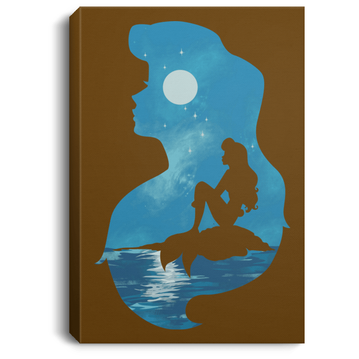 Housewares Brown / 8" x 12" Mermaid Portrait Premium Portrait Canvas