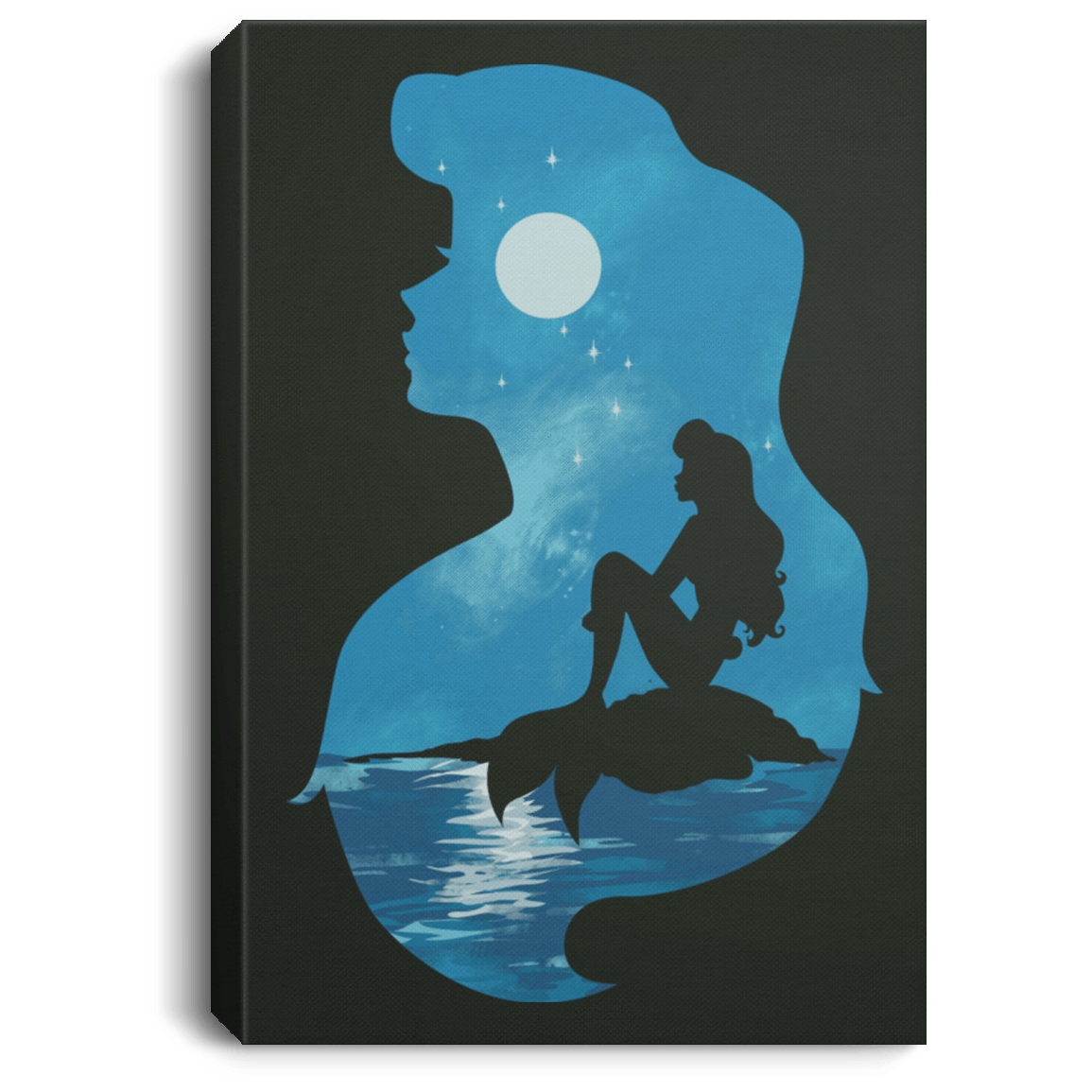 Housewares Forest / 8" x 12" Mermaid Portrait Premium Portrait Canvas