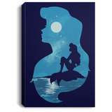 Housewares Navy / 8" x 12" Mermaid Portrait Premium Portrait Canvas