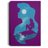 Housewares Purple / 8" x 12" Mermaid Portrait Premium Portrait Canvas