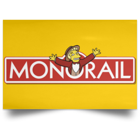 Housewares Athletic Gold / 18" x 12" Monorail Landscape Poster