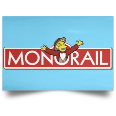 Housewares Columbia Blue / 18" x 12" Monorail Landscape Poster