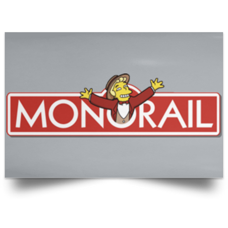 Housewares Grey / 18" x 12" Monorail Landscape Poster