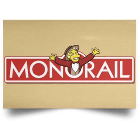 Housewares Tan / 18" x 12" Monorail Landscape Poster