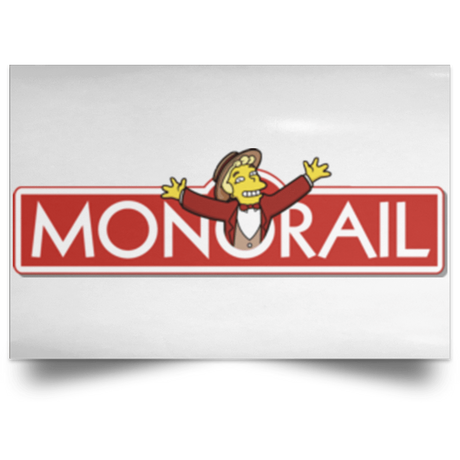 Housewares White / 18" x 12" Monorail Landscape Poster