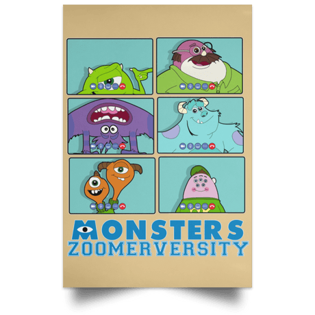 Monsters Zoomerversity Portrait Poster