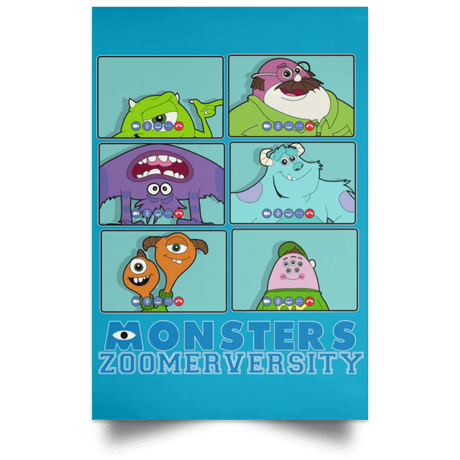 Monsters Zoomerversity Portrait Poster