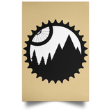 Housewares Tan / 12" x 18" Mountain Bike Sprocket Portrait Poster