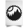 Housewares White / 12" x 18" Mountain Bike Sprocket Portrait Poster