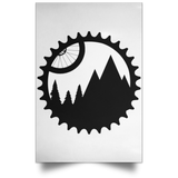 Housewares White / 12" x 18" Mountain Bike Sprocket Portrait Poster