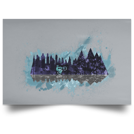 Housewares Grey / 18" x 12" Mountain Splash Ride Landscape Poster