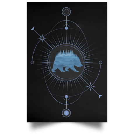 Housewares Black / 12" x 18" Natural Element Portrait Poster