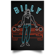 Housewares Black / 12" x 18" Neon Billy Portrait Poster