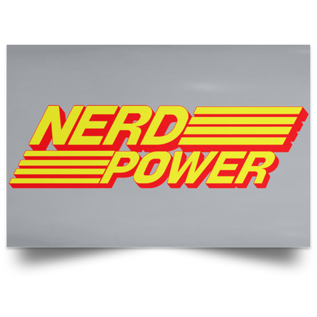 Housewares Grey / 18" x 12" Nerd Power Landscape Poster