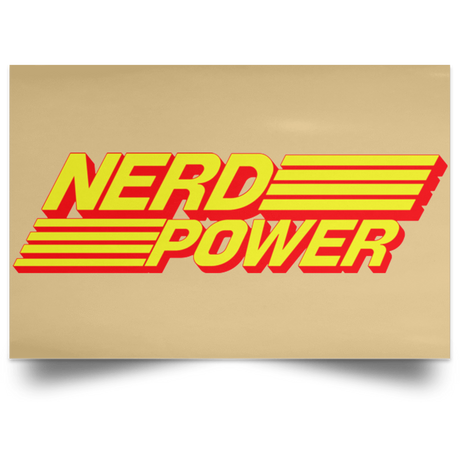 Housewares Tan / 18" x 12" Nerd Power Landscape Poster