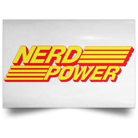 Housewares White / 18" x 12" Nerd Power Landscape Poster