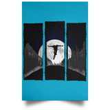 Housewares Turquoise / 12" x 18" No Hands Moonlight Ride Portrait Poster