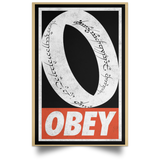 Housewares Tan / 12" x 18" Obey One Ring Portrait Poster