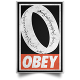 Housewares White / 12" x 18" Obey One Ring Portrait Poster
