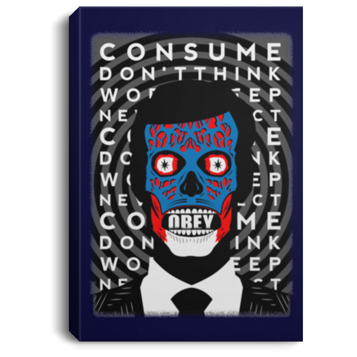 Housewares Navy / 8" x 12" OBEY Premium Portrait Canvas