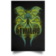 Housewares Black / 12" x 18" Obey the Cthulhu Neon Portrait Poster