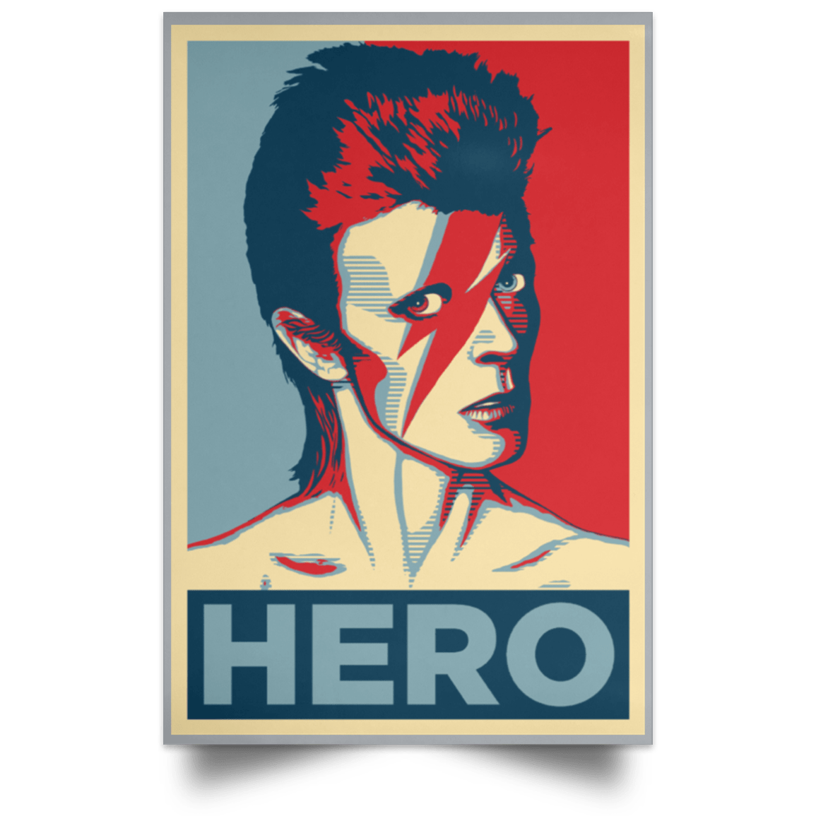 Housewares Grey / 12" x 18" Obey the HERO Portrait Poster