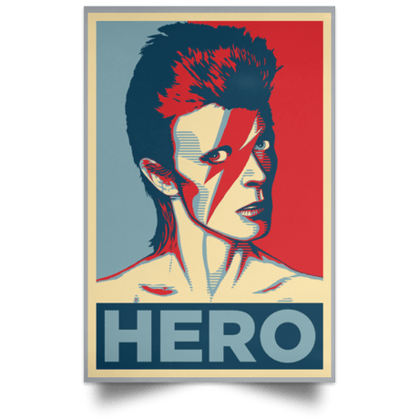 Housewares Grey / 12" x 18" Obey the HERO Portrait Poster